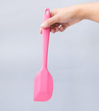 Espátula de Silicone Duplo Reta Pão Duro Rosa - Ela Decora