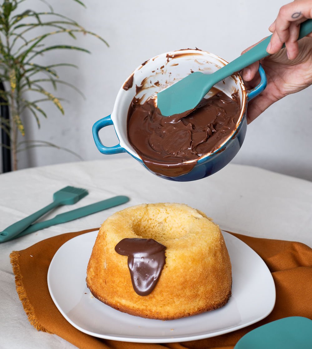 Espátula de Silicone Duplo Reta Pão Duro Verde - Ela Decora