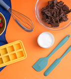 Espátula de Silicone Duplo Reta Pão Duro Verde - Ela Decora