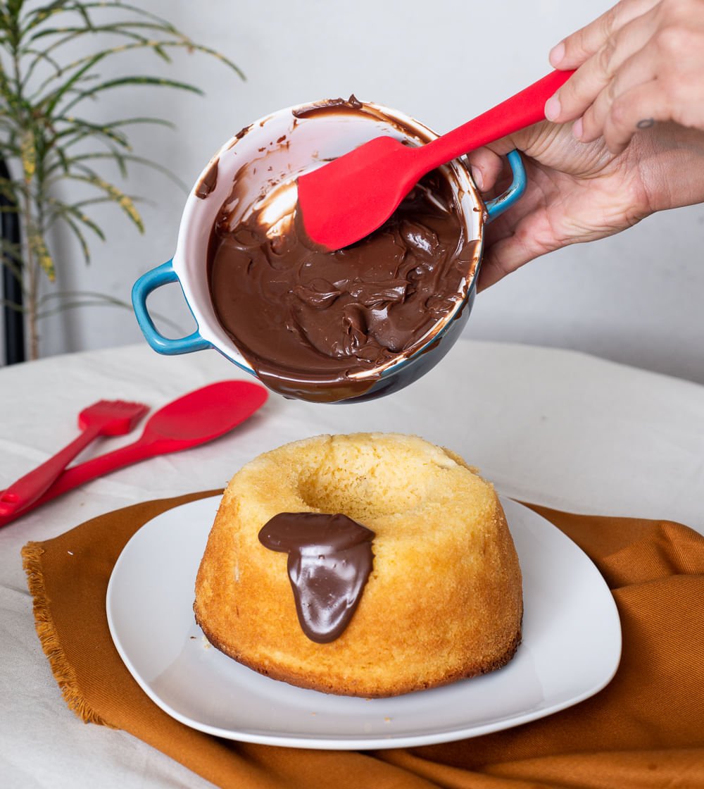 Espatula de Silicone Duplo Reta Pão Duro Vermelho - Ela Decora