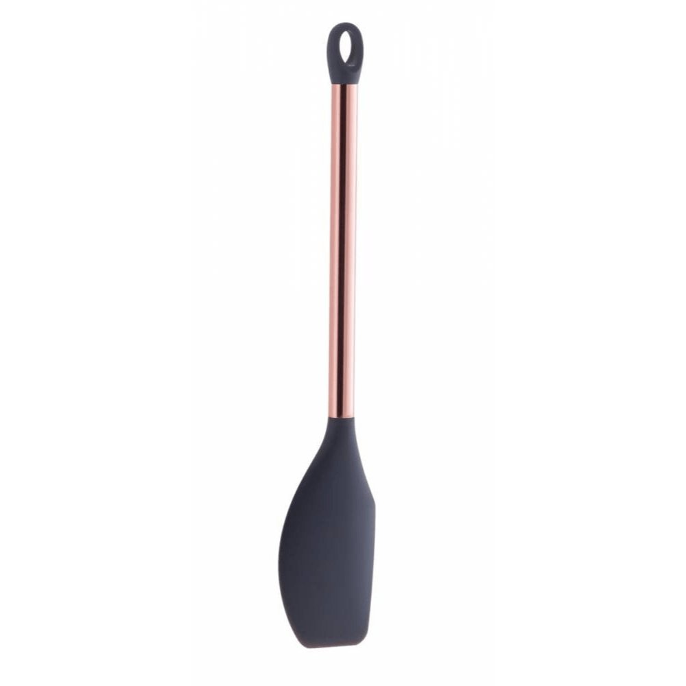 Espátula Pão Duro em Silicone Chumbo Cabo Rose Gold - 35,5 cm - Ela Decora