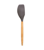 Espátula Reta de Silicone com Cabo de Madeira Cinza - Ela Decora