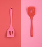 Espátula Vazada de Silicone Duplo Vermelho - Ela Decora
