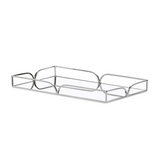 Bandeja em Metal Espelhada Cromada G 35cm