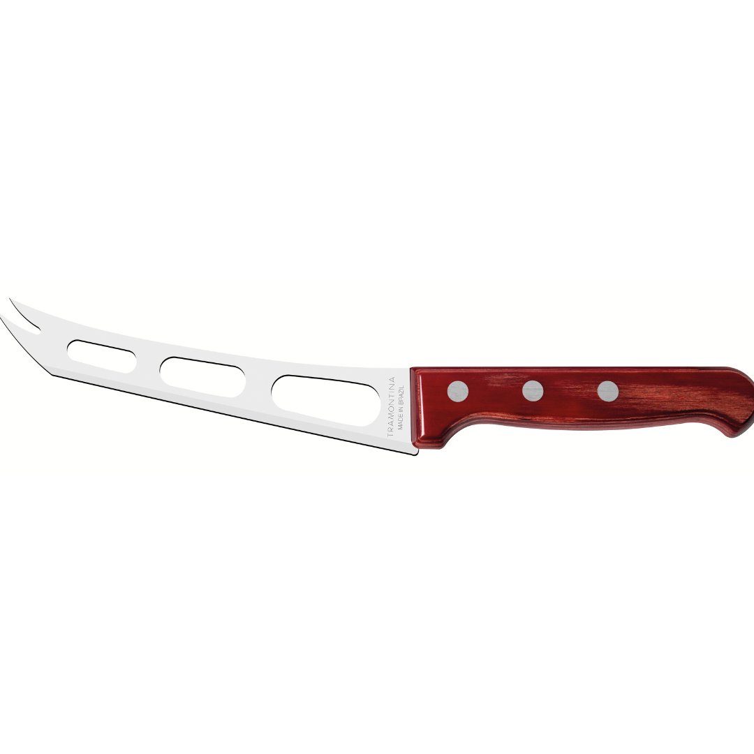 Faca de Queijo Harmoniza em Aço Inox com Cabo Vermelho Polywood Tramontina - Ela Decora