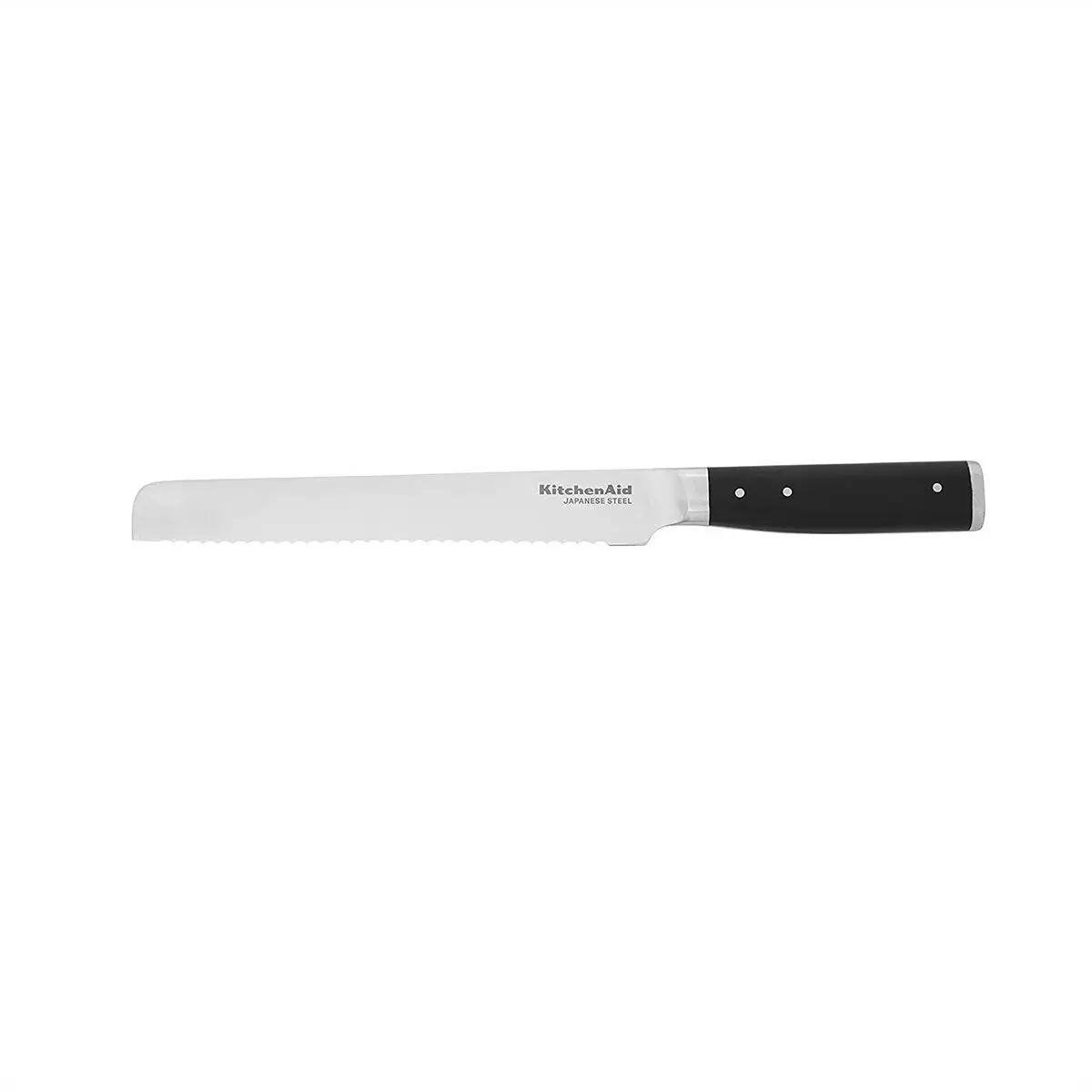 Faca para Pão Preta 20,30cm KitchenAid - Ela Decora