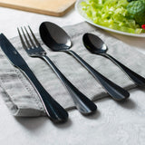 Faqueiro 24 Peças de Aço Inox Positano Preto Ônix - Ela Decora