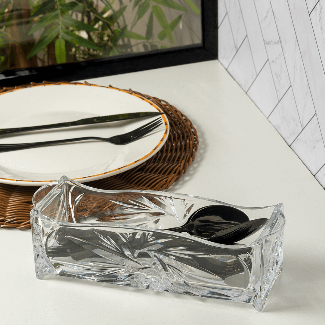 Faqueiro 24 Peças de Aço Inox Positano Preto Ônix - Ela Decora