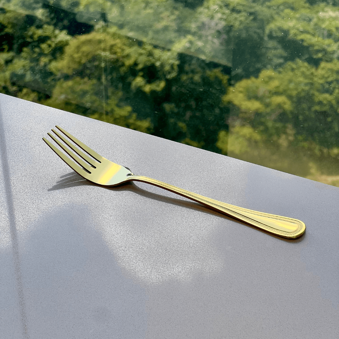 Faqueiro 24 Peças Sicilia em Aço Inox Dourado - Ela Decora