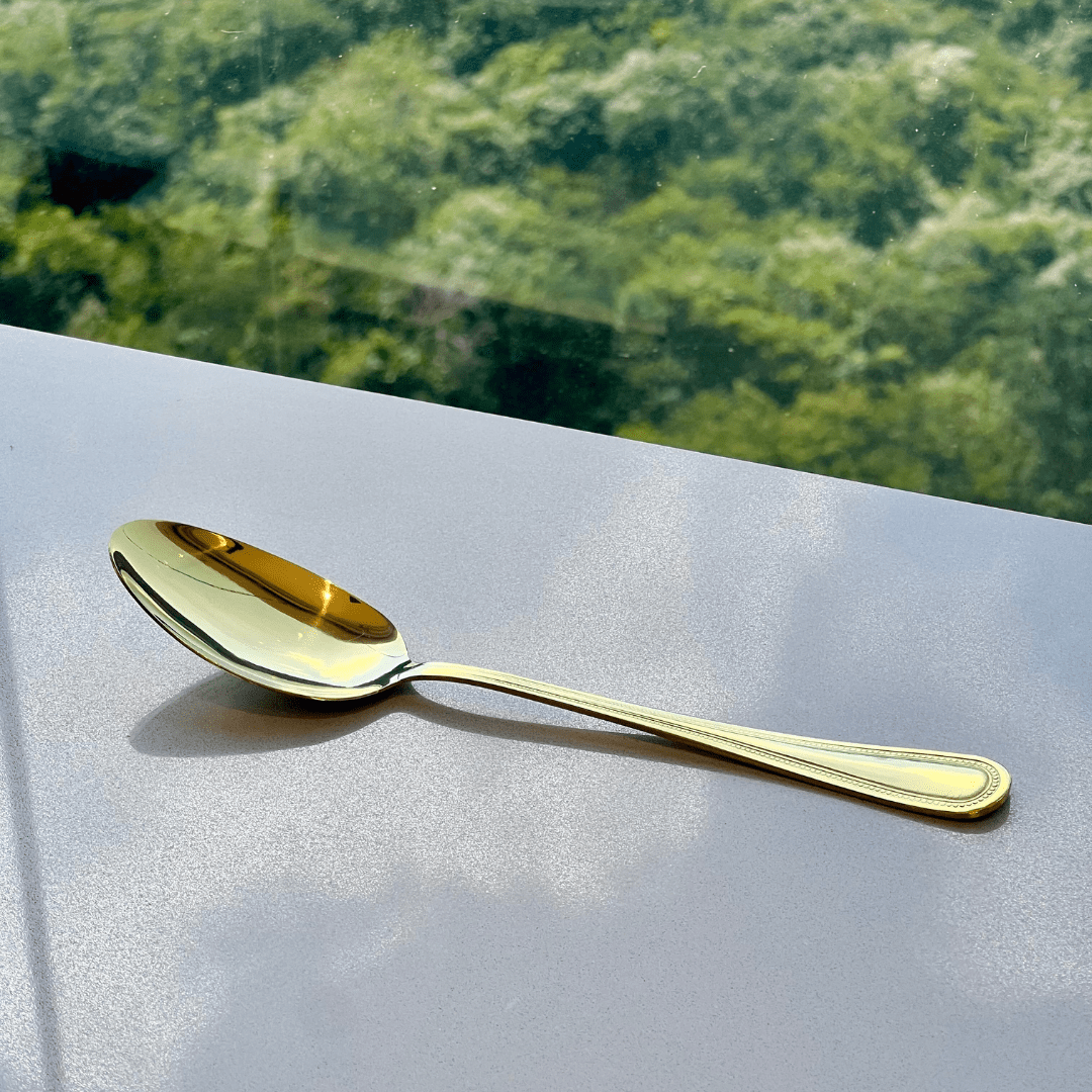 Faqueiro 24 Peças Sicilia em Aço Inox Dourado - Ela Decora