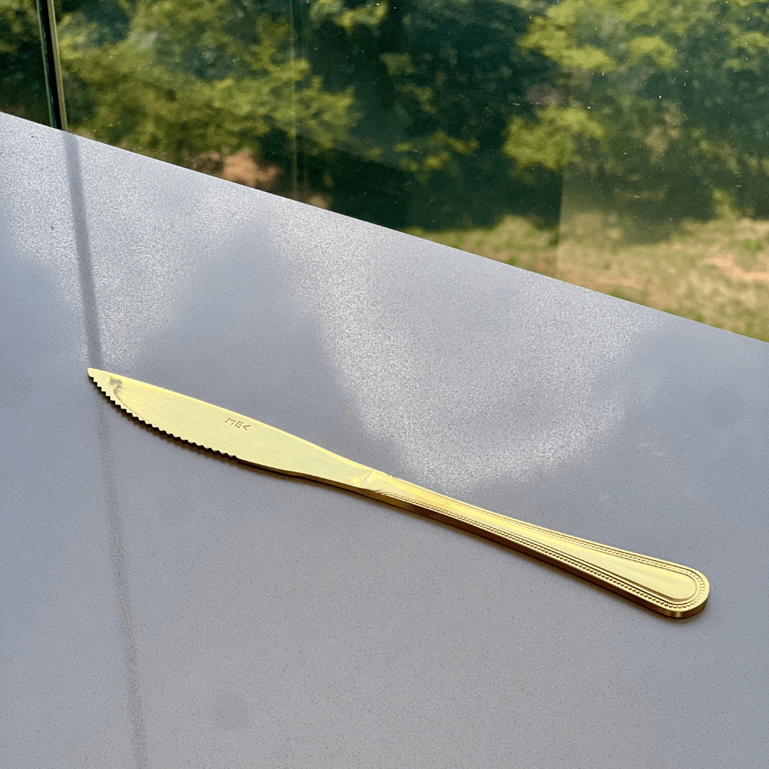 Faqueiro 24 Peças Sicilia em Aço Inox Dourado - Ela Decora