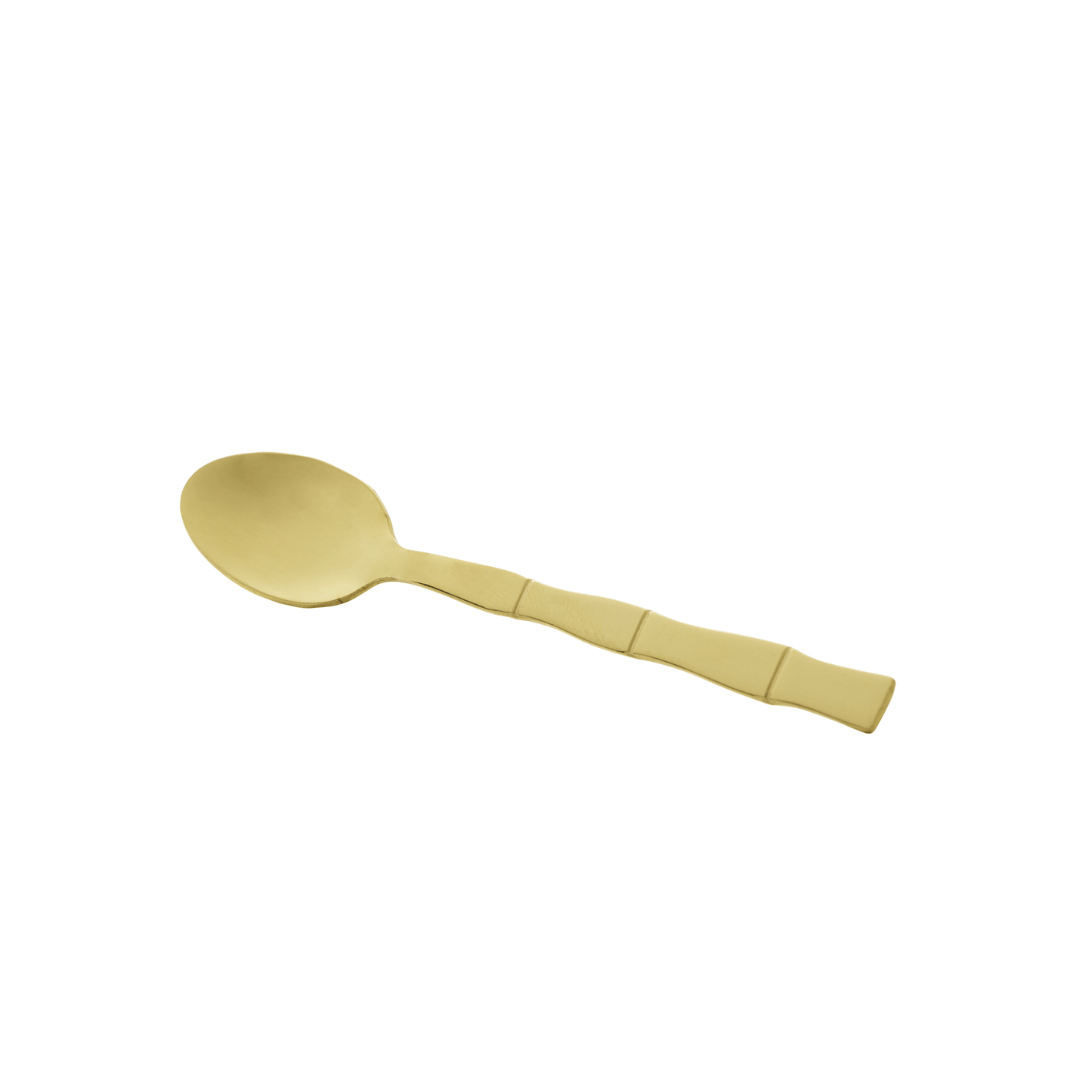 Faqueiro Elegant Estilo Bambu em Aço Inox Champanhe 16 Peças - Ela Decora