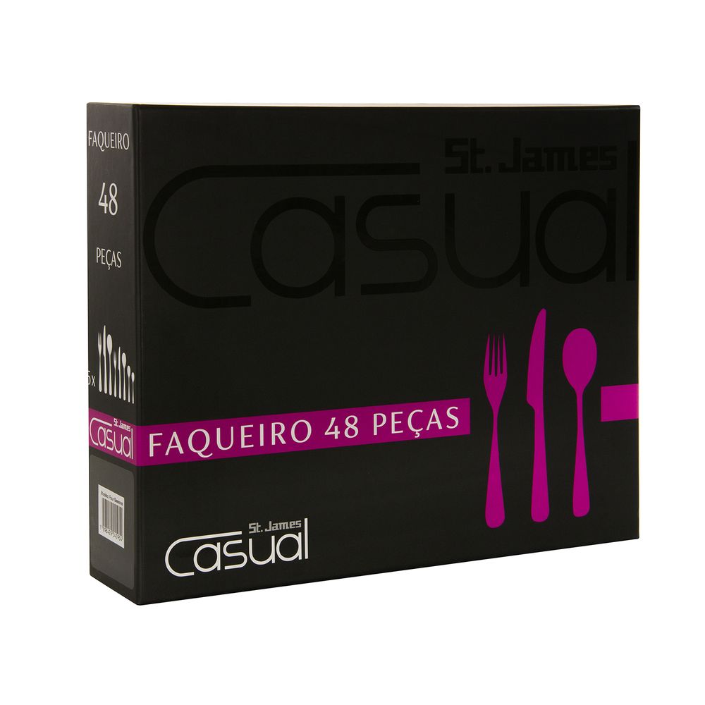 Faqueiro Four Seasons Inox 48 Peças St James - Ela Decora