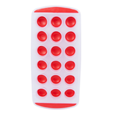 Forma para 18 Cubos de Gelo Redondo Vermelho