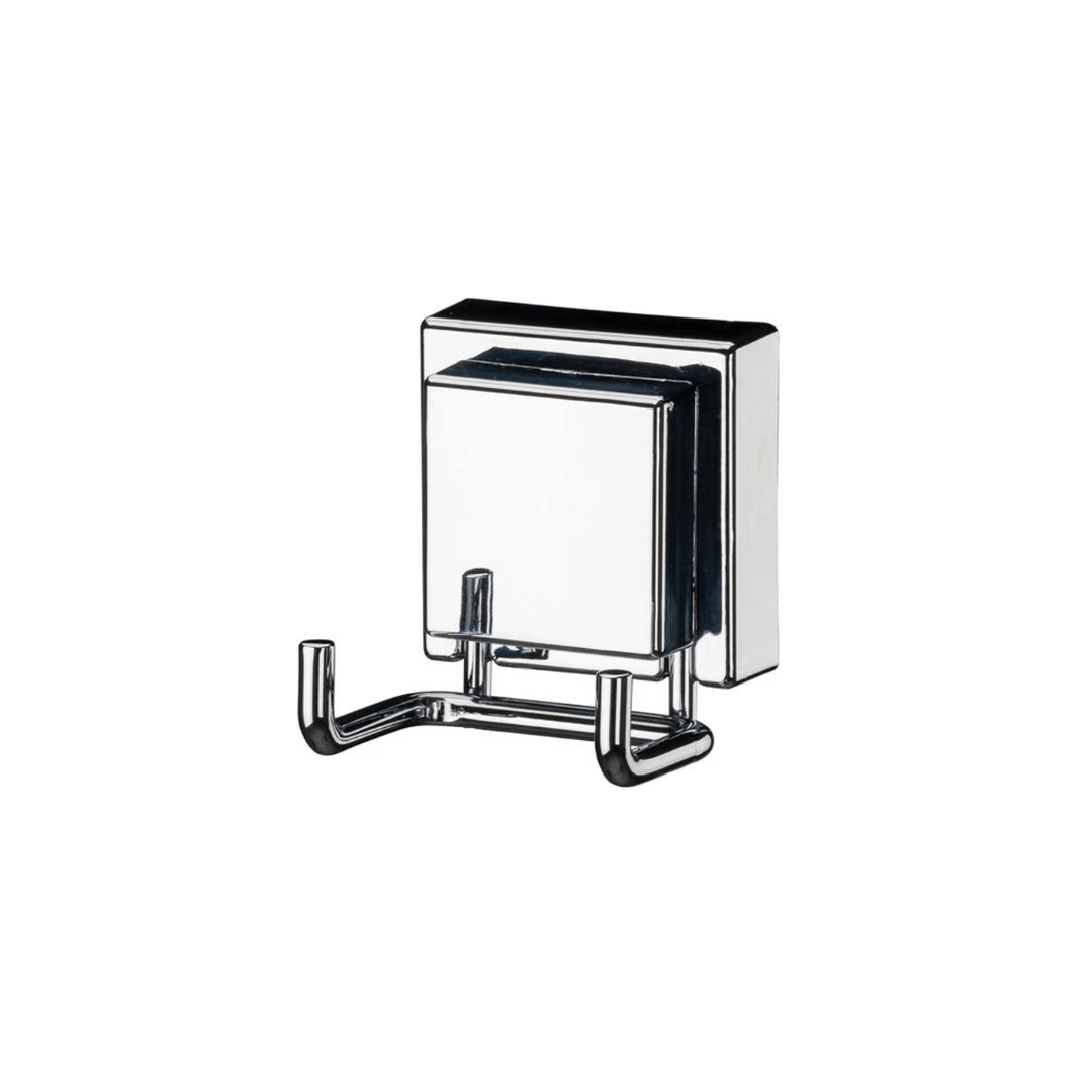 Gancho Duplo Multiuso Aço Inox Cromado Fixação por Ventosa - Ela Decora