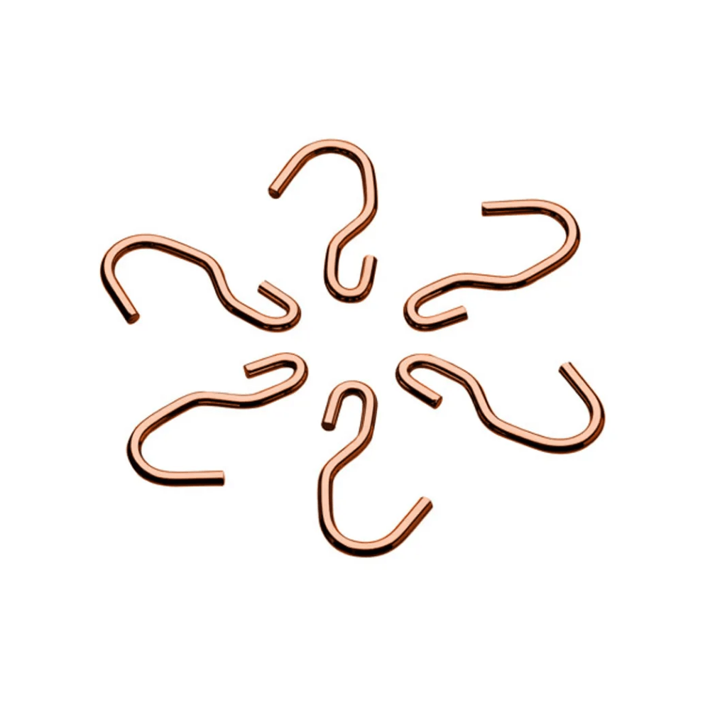 Gancho para Barra Piatina 6 Unidades Rose Gold - Ela Decora