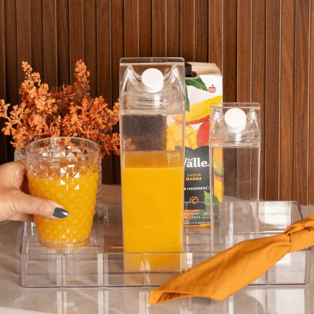 Garrafa de Cristal Antivazamento 1 Litro - Ela Decora
