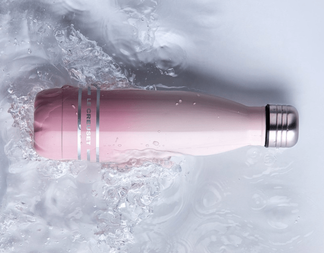 Garrafa de Hidratação em Aço Inox Shell Pink 500ml Le Creuset - Ela Decora