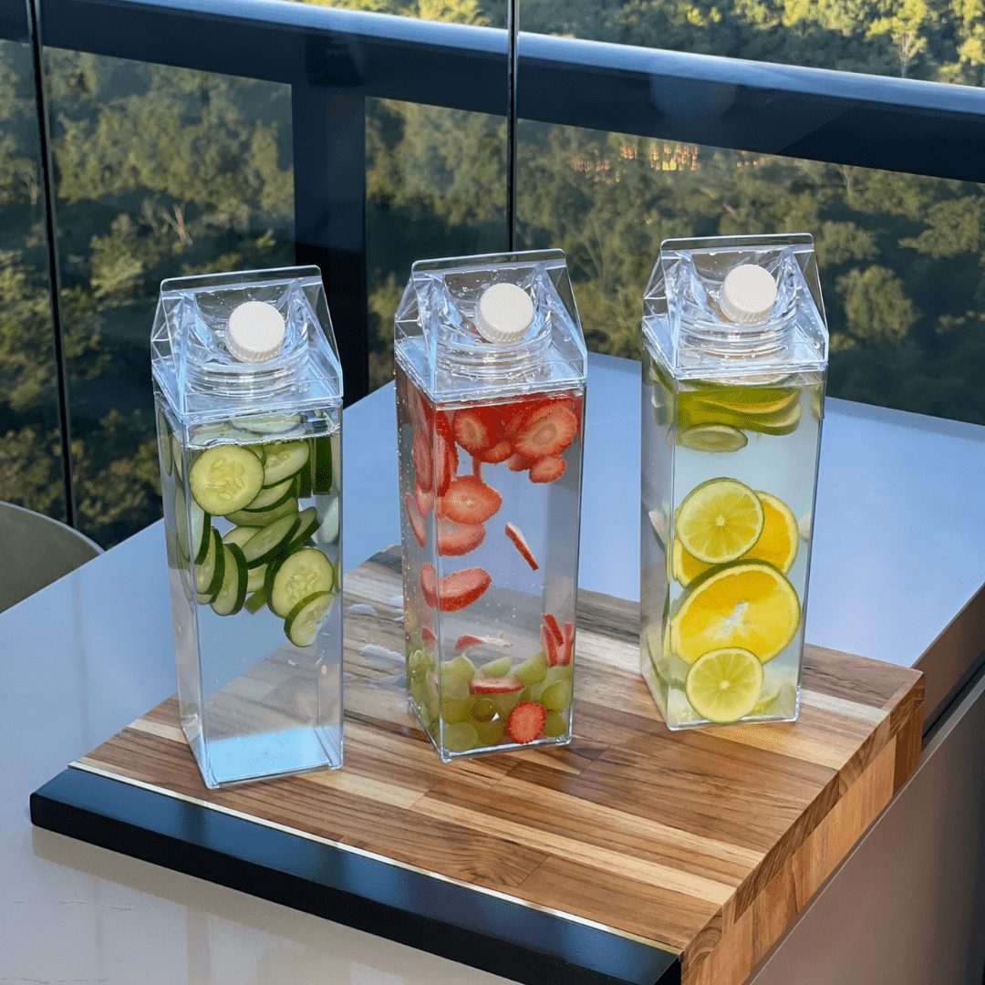 Garrafa Decorativa My Box 1L Transparente Organização para Bebidas - Ela Decora