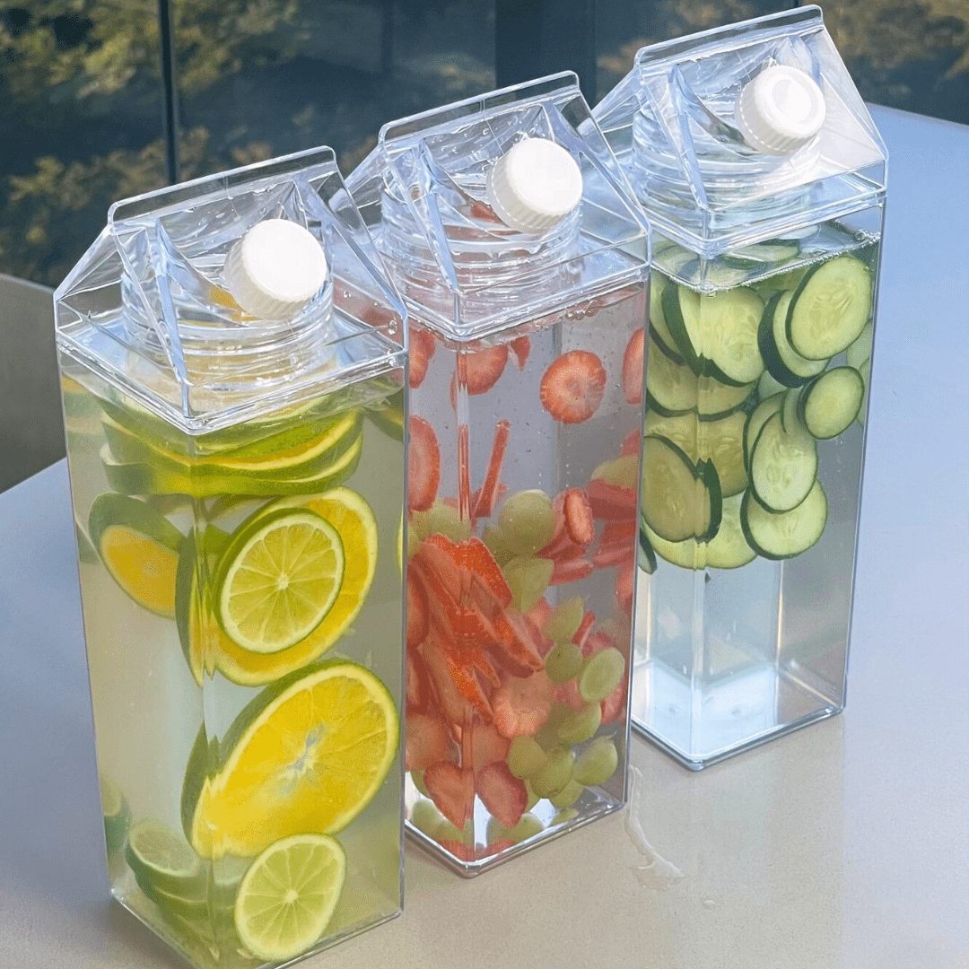 Garrafa Decorativa My Box 1L Transparente Organização para Bebidas - Ela Decora