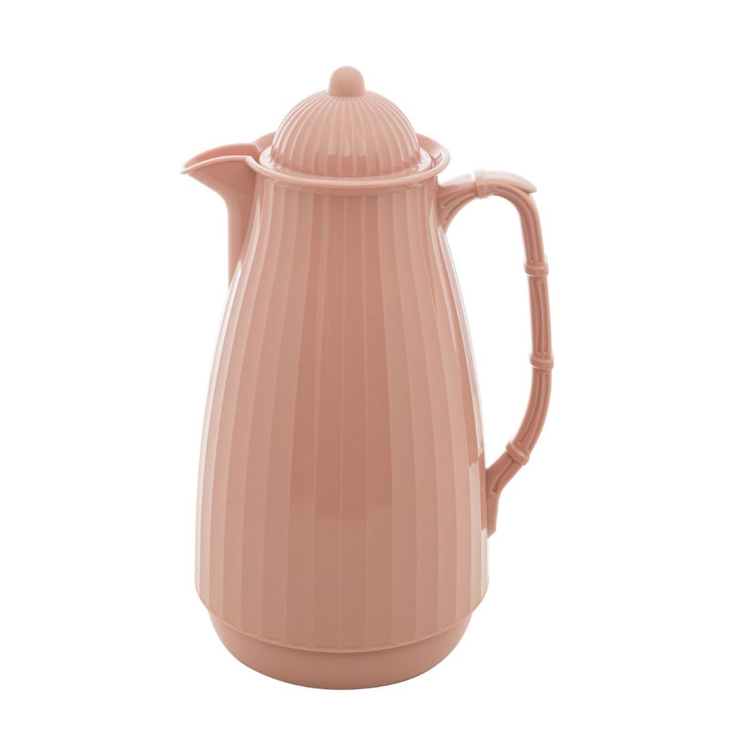 Garrafa Térmica de Plástico Bambu Rosa 1 Litro - Ela Decora