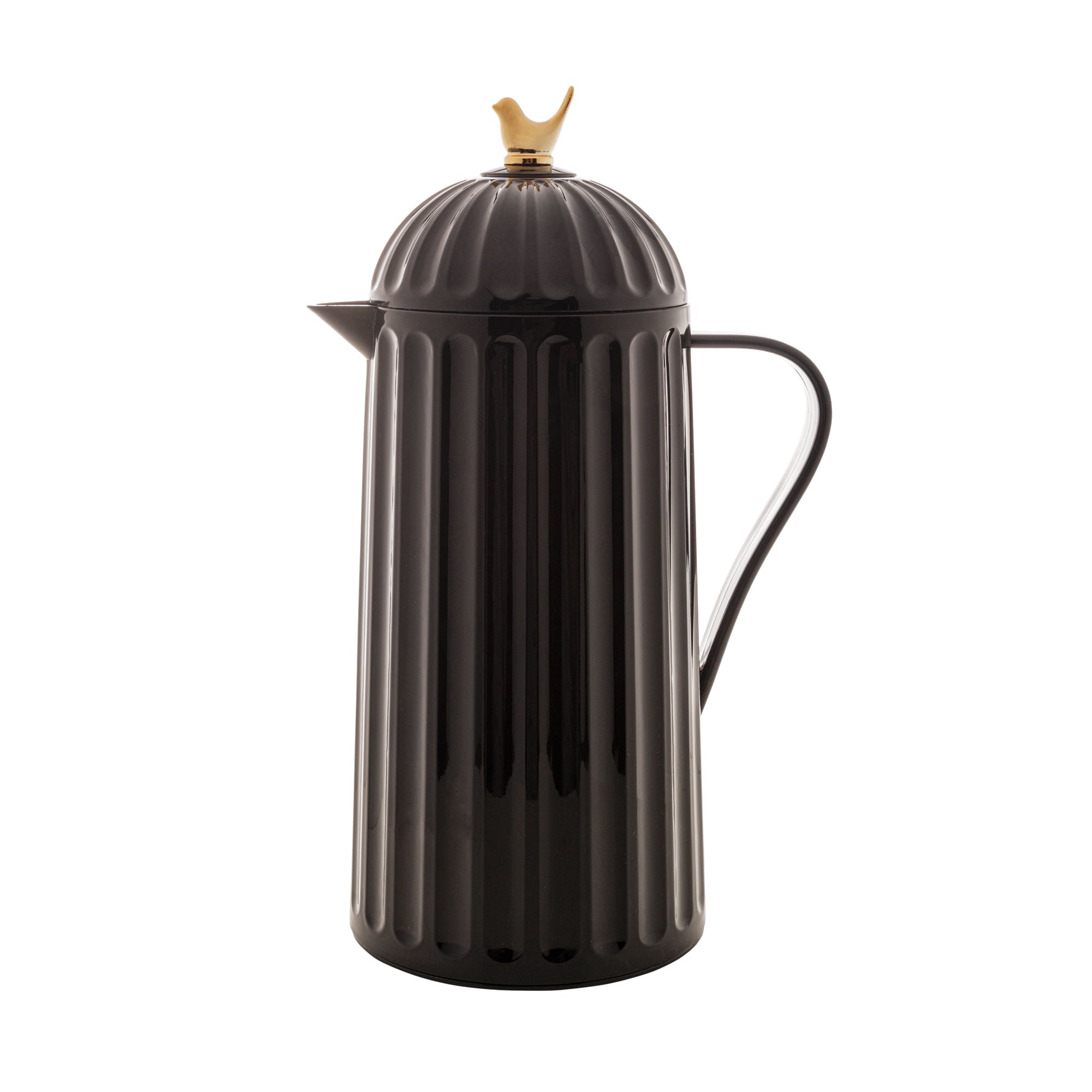 Garrafa Térmica de Plástico Bird Preta 1 Litro - Ela Decora