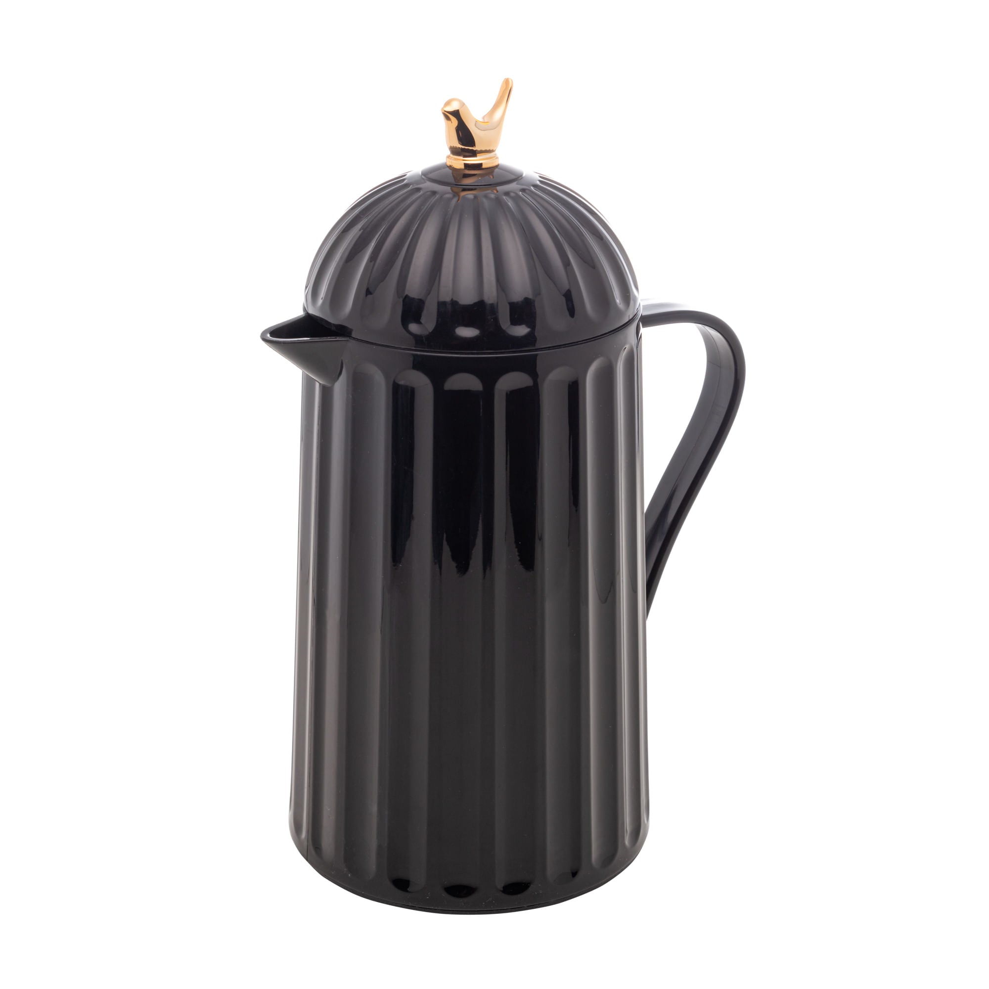 Garrafa Térmica de Plástico Bird Preta 600ml - Ela Decora