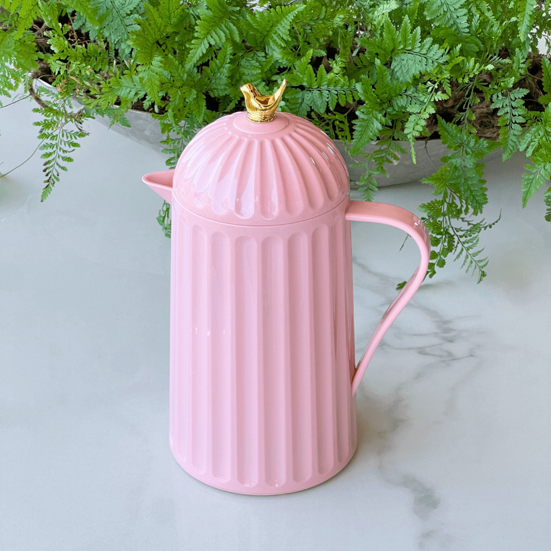 Garrafa Térmica de Plástico Bird Rosa 600ml - Ela Decora