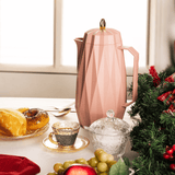 Garrafa Térmica de Plástico Diamond Rosa 1 Litro - Ela Decora
