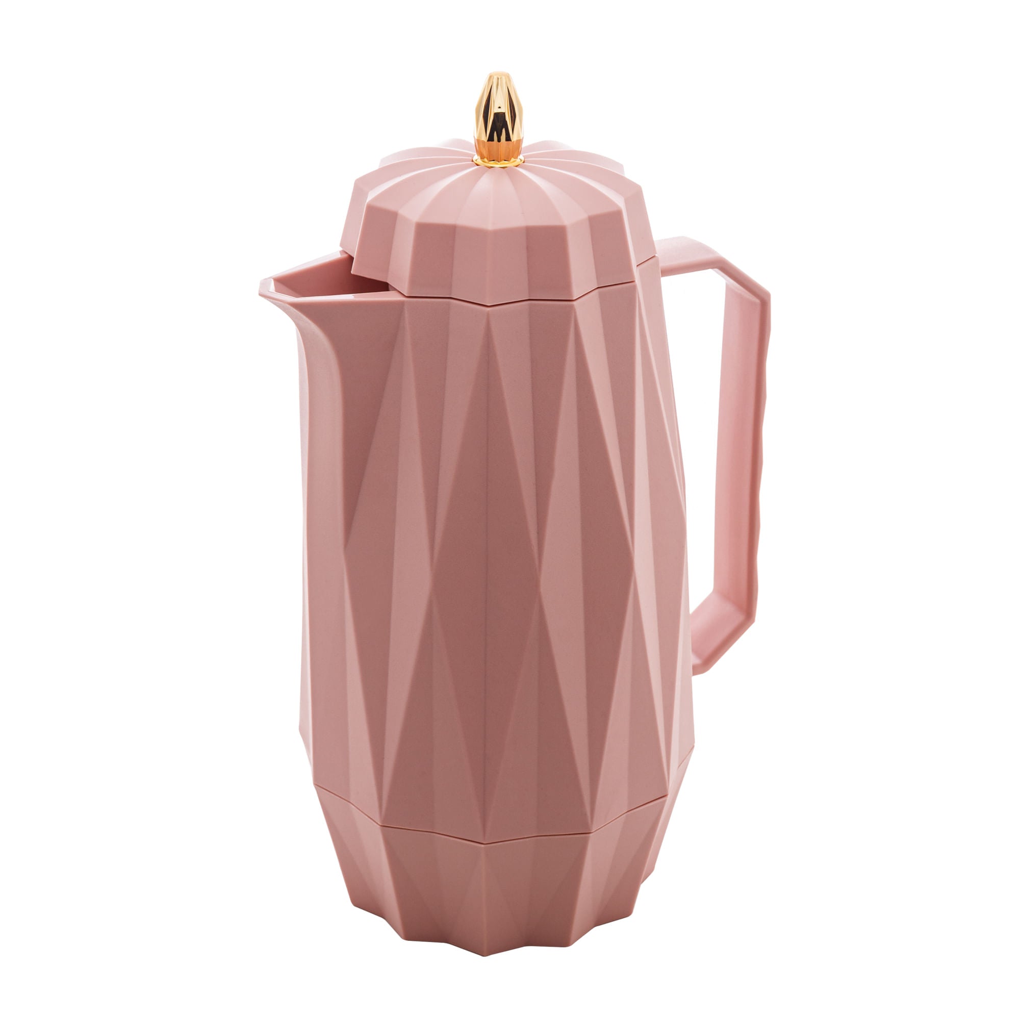 Garrafa Térmica de Plástico Diamond Rosa 1 Litro - Ela Decora