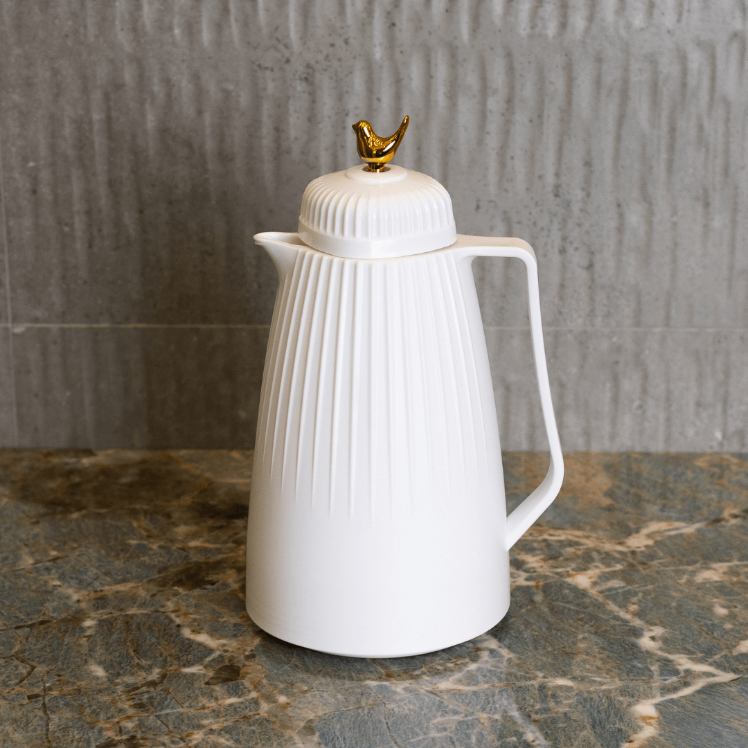 Garrafa Termica de Plástico Dove Branca 1 Litro - Ela Decora