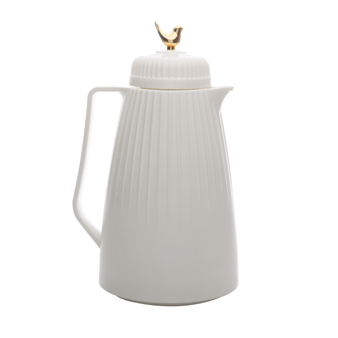 Garrafa Termica de Plástico Dove Branca 1 Litro - Ela Decora