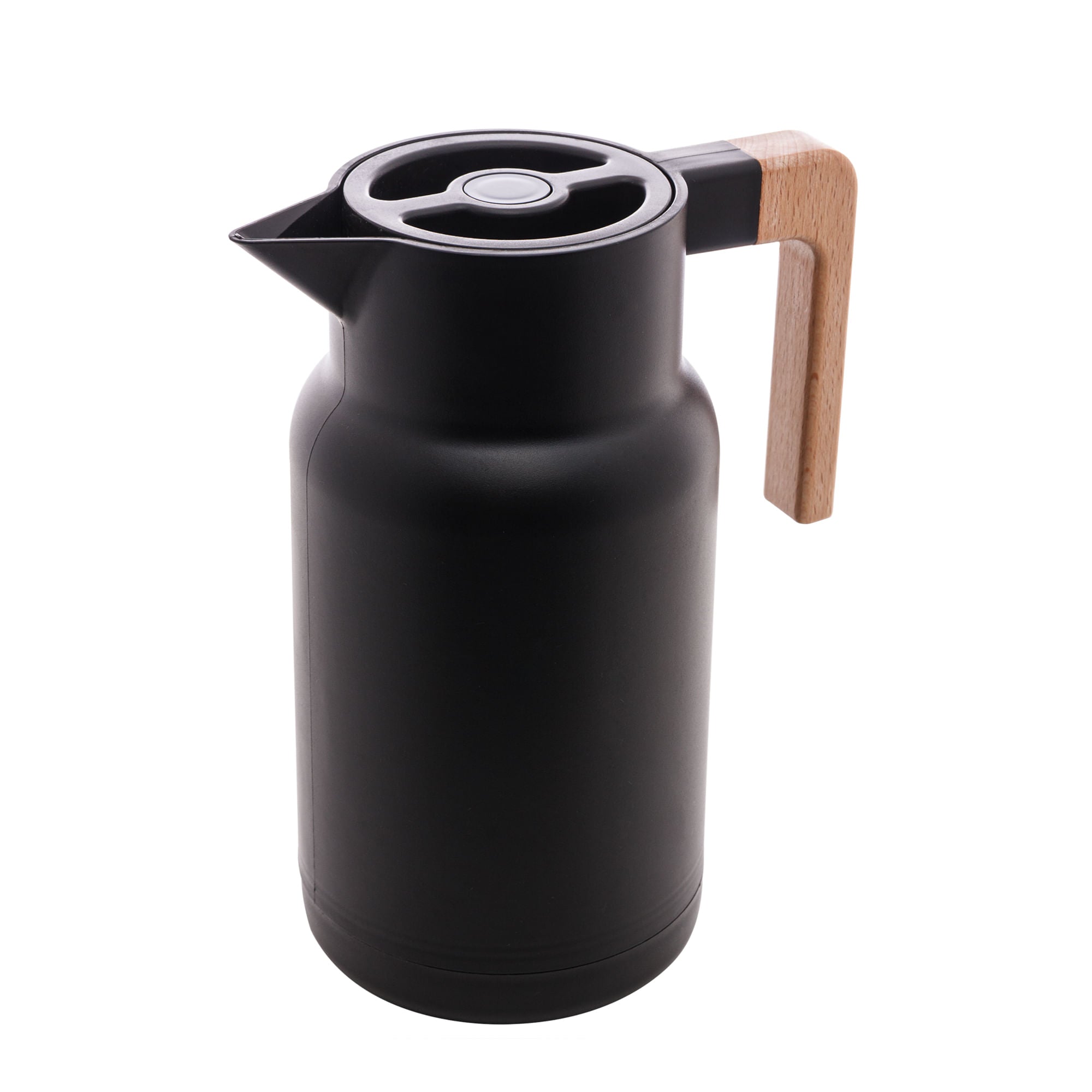 Garrafa Térmica de Plástico Organic Preta 1 Litro - Ela Decora
