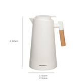Garrafa Térmica Elegant Branca 1 Litro - Ela Decora