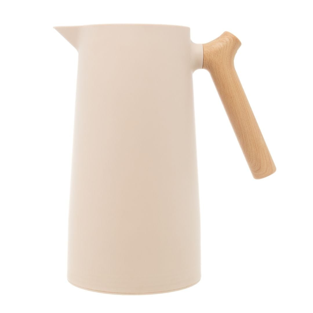 Garrafa Térmica New Nórdica de Plástico Bege 1 Litro - Ela Decora