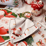 Guardanapo de Algodão Estampado Infantil Natal 45cm - Ela Decora