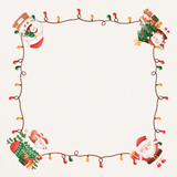 Guardanapo de Algodão Estampado Infantil Natal 45cm - Ela Decora