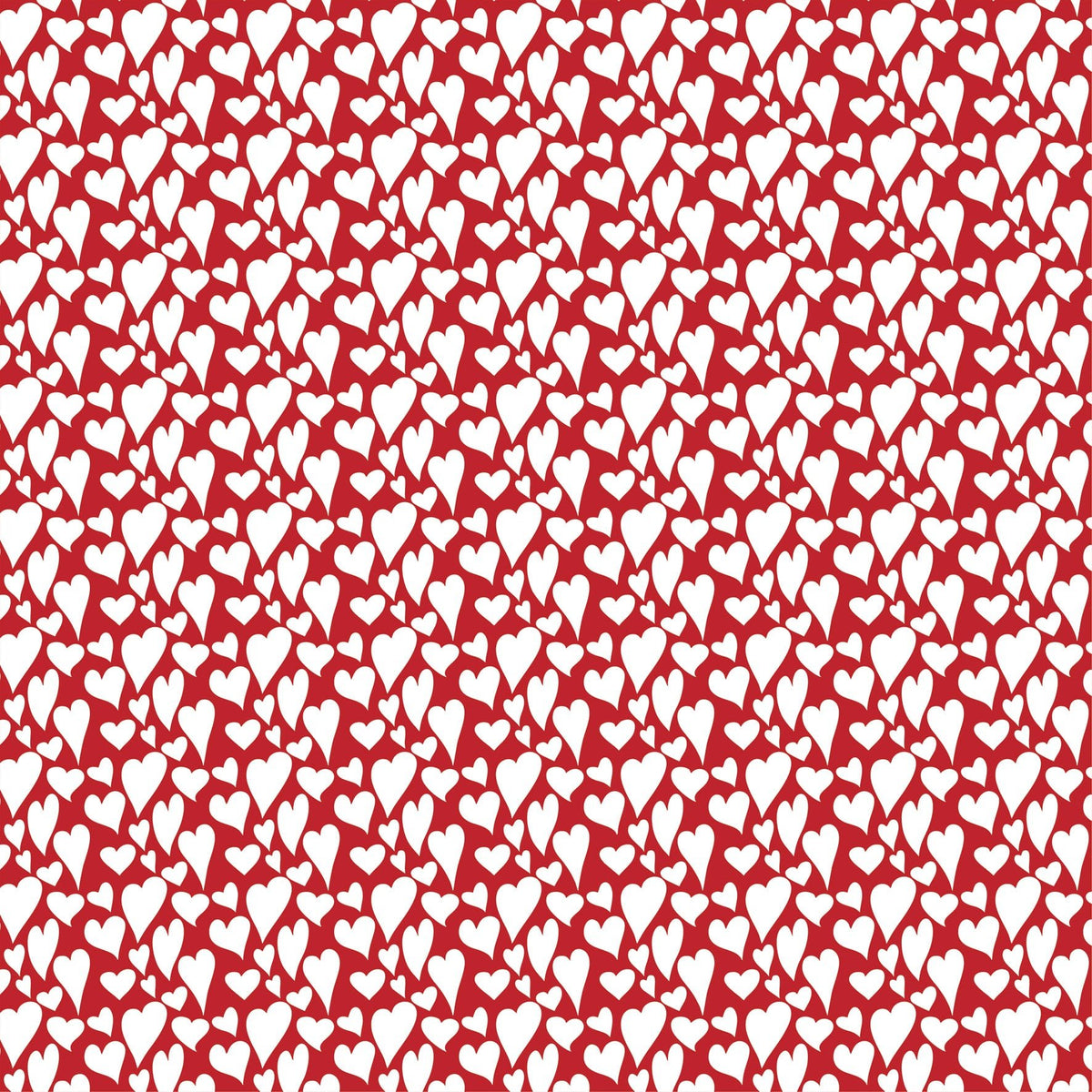 Guardanapo de Algodão Micro Estampado Corações Branco 45cm - Ela Decora