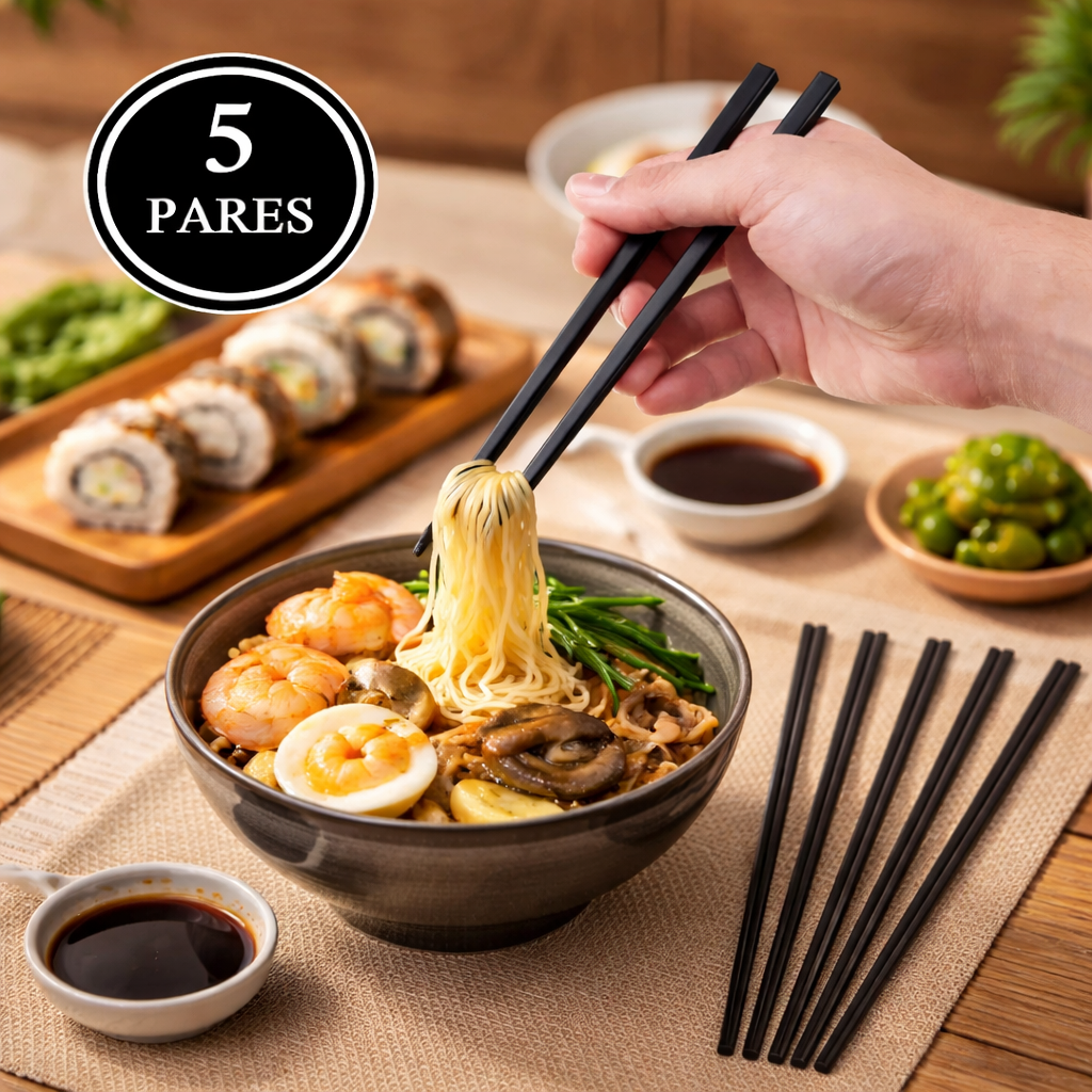 Hashi Preto 24cm 5 Pares