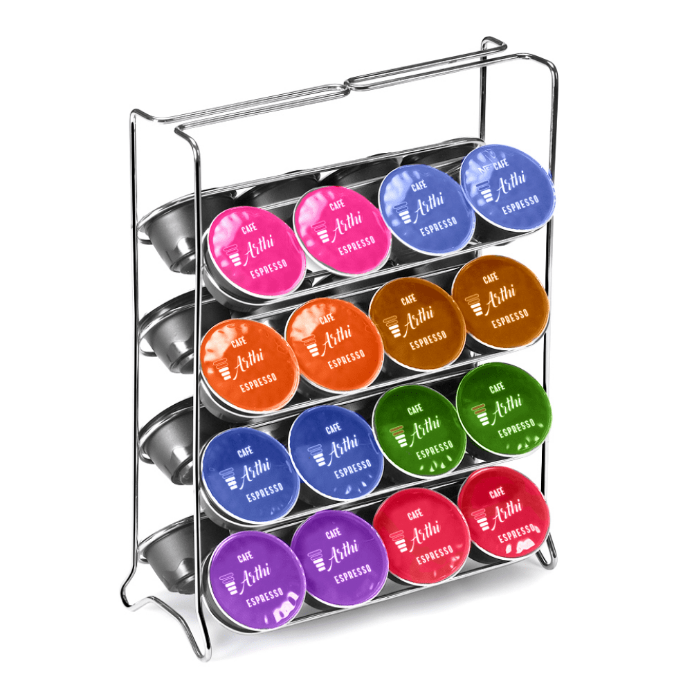 organizador de capsulas com prateleira para 4 capsulas