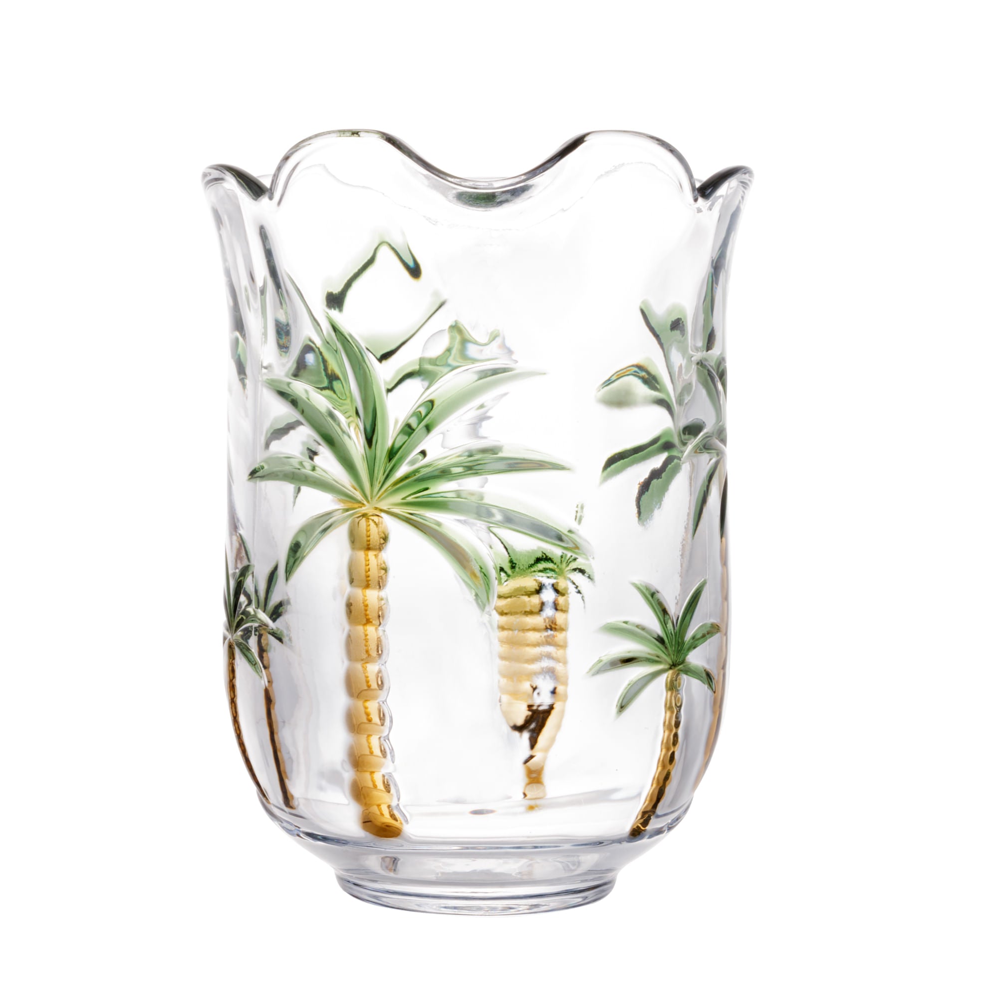Jarra em Cristal de Chumbo Palm Tree Handpaint 1,3 Litros - Ela Decora