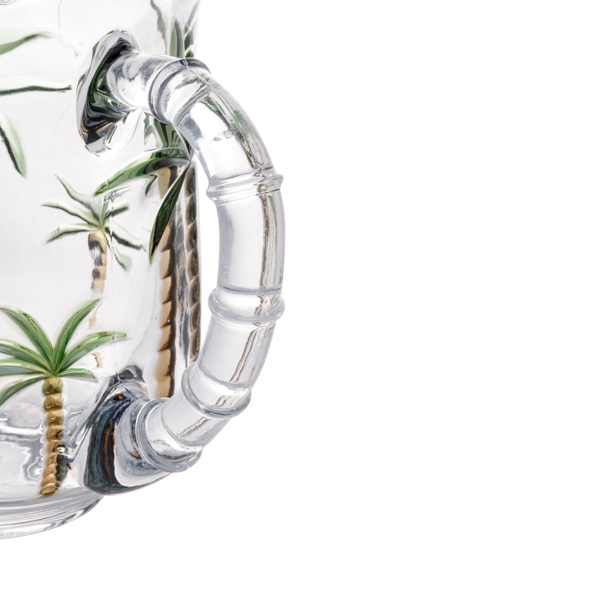 Jarra em Cristal de Chumbo Palm Tree Handpaint 1,3 Litros - Ela Decora