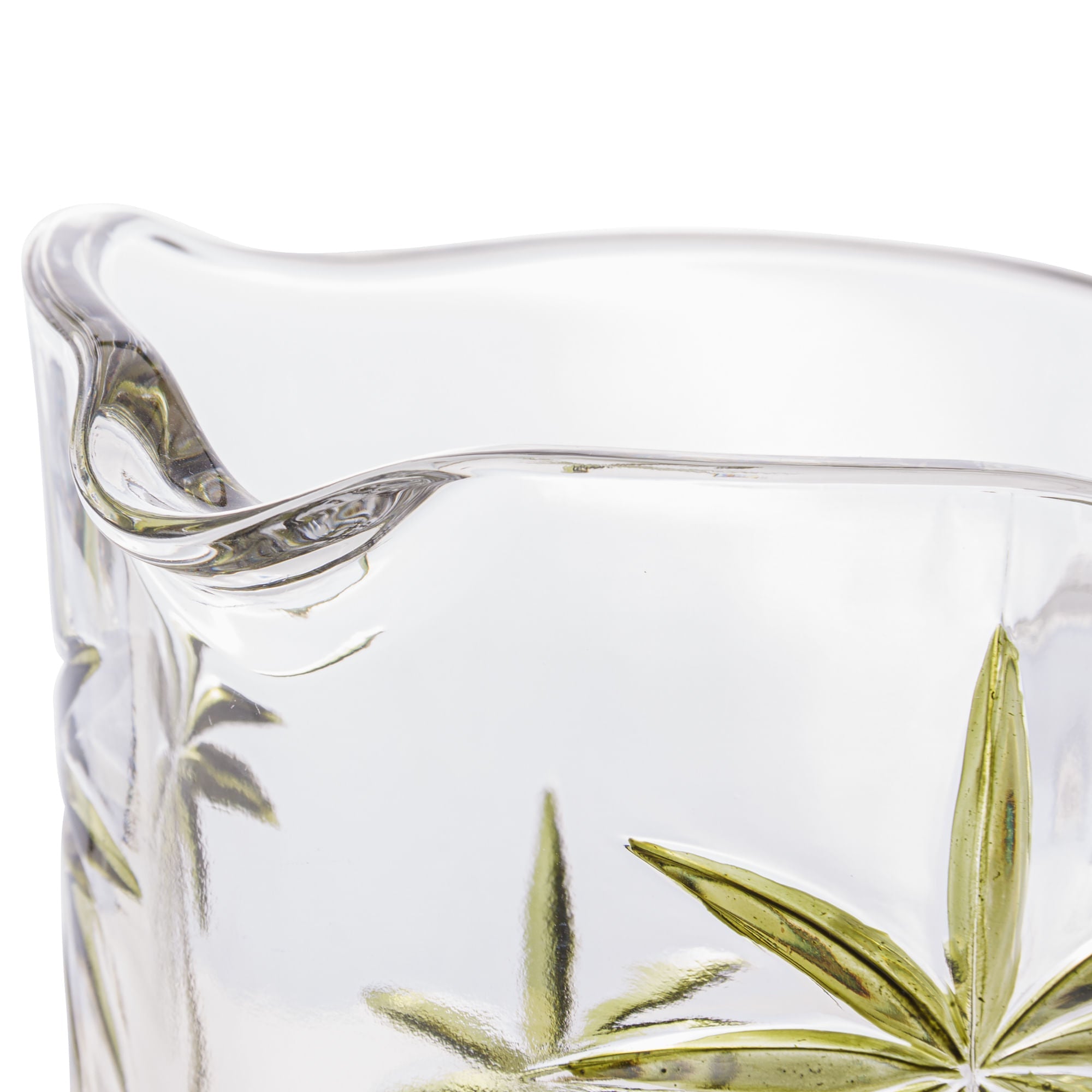 Jarra em Cristal de Chumbo Palm Tree Handpaint 1,5 Litros - Ela Decora