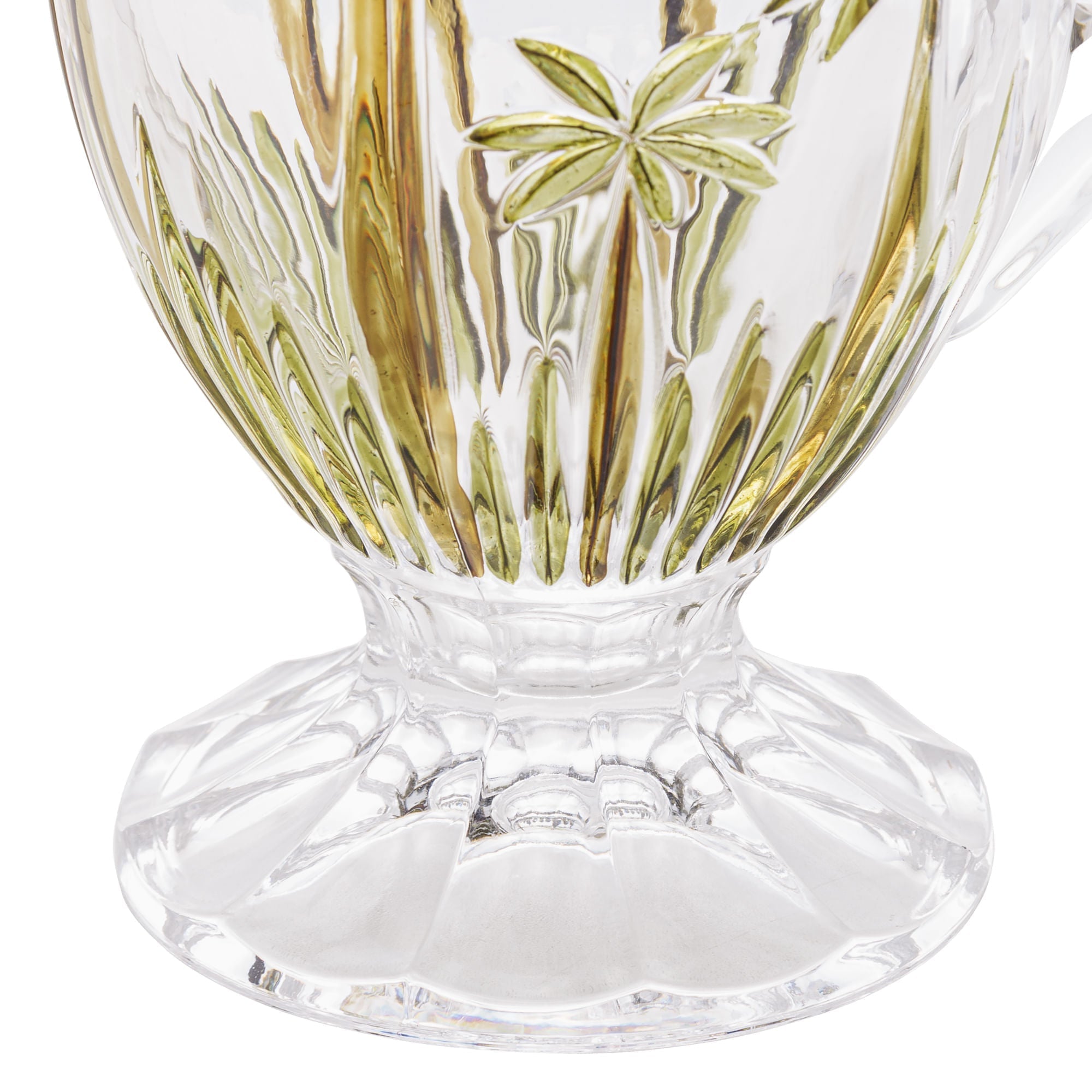 Jarra em Cristal de Chumbo Palm Tree Handpaint 1,5 Litros - Ela Decora