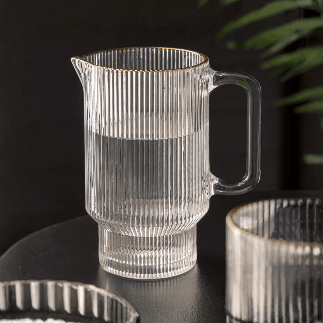 Jarra de Cristal com Fio de Ouro 900ml Lines