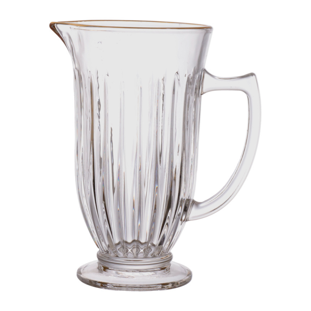 Jarra de Vidro Melina com Borda Dourada 1 Litro