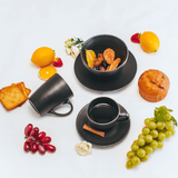 Jogo 2 Bowls em Cerâmica Preto 13cm - Ela Decora