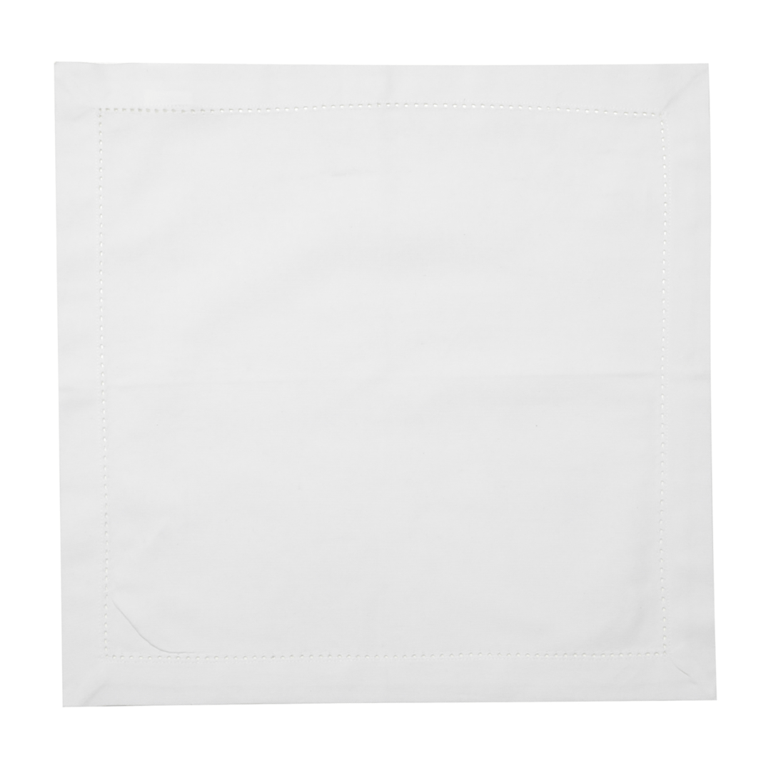 Jogo 2 Guardanapos Ponto Ajour Algodão Branco 40cm x 40cm - Ela Decora