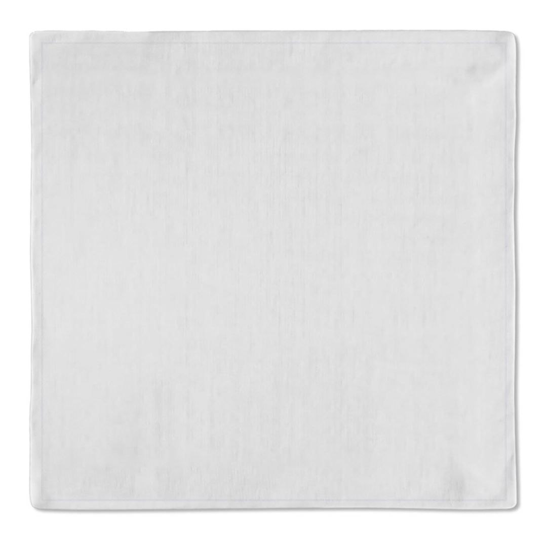 Jogo 2 Guardanapos Tricoline Liso Branco 43cm - Ela Decora