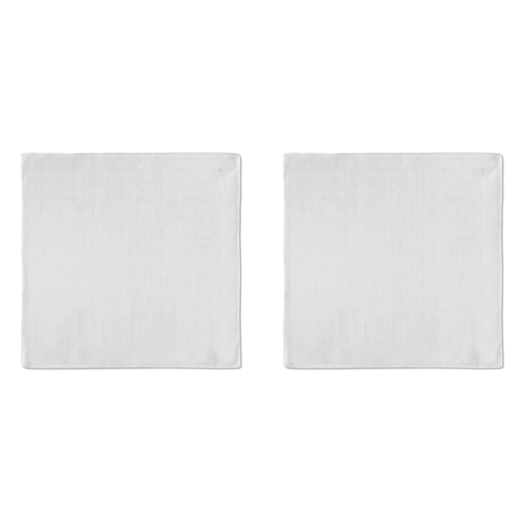 Jogo 2 Guardanapos Tricoline Liso Branco 43cm - Ela Decora